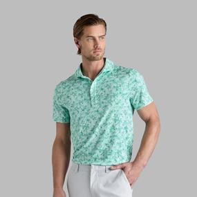Mapped Icon Camo Tech Jersey Polo Menthol G/Fore men's golf fashion