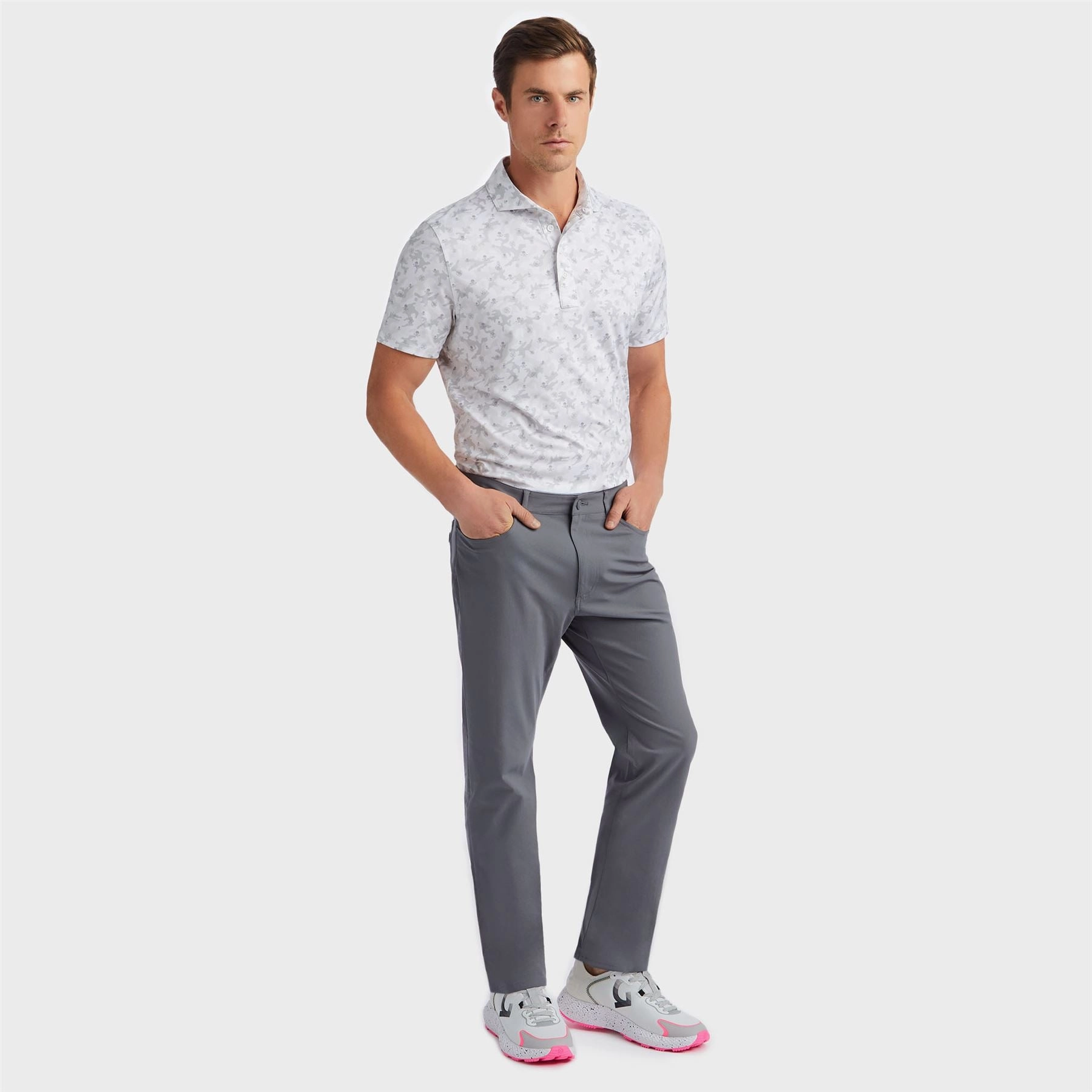 Mapped Icon Camo Tech Jersey Polo Snow G/Fore Men's Fashion