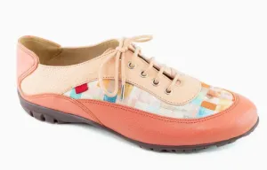 Marc Joseph Hampton Golf Shoe in Coral Mosaic women's classic golf shoes