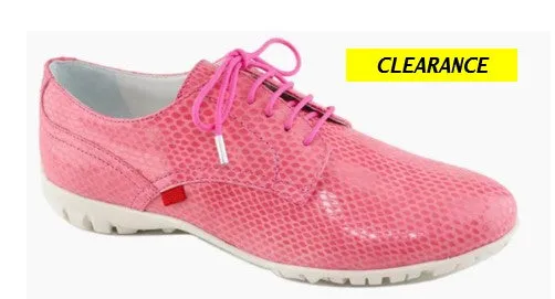 Marc Joseph Pacific Golf Shoe - Pink Snake women's classic golf shoes