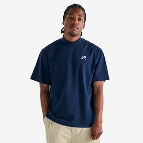Mare Mockneck T-Shirt Navy Malbon mens golf lifestyle wear