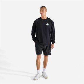 Marina LS T-Shirt Black Malbon mens golf lifestyle wear