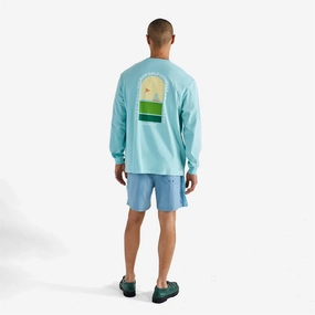 Marina LS T-Shirt Light Blue Malbon mens golf lifestyle wear