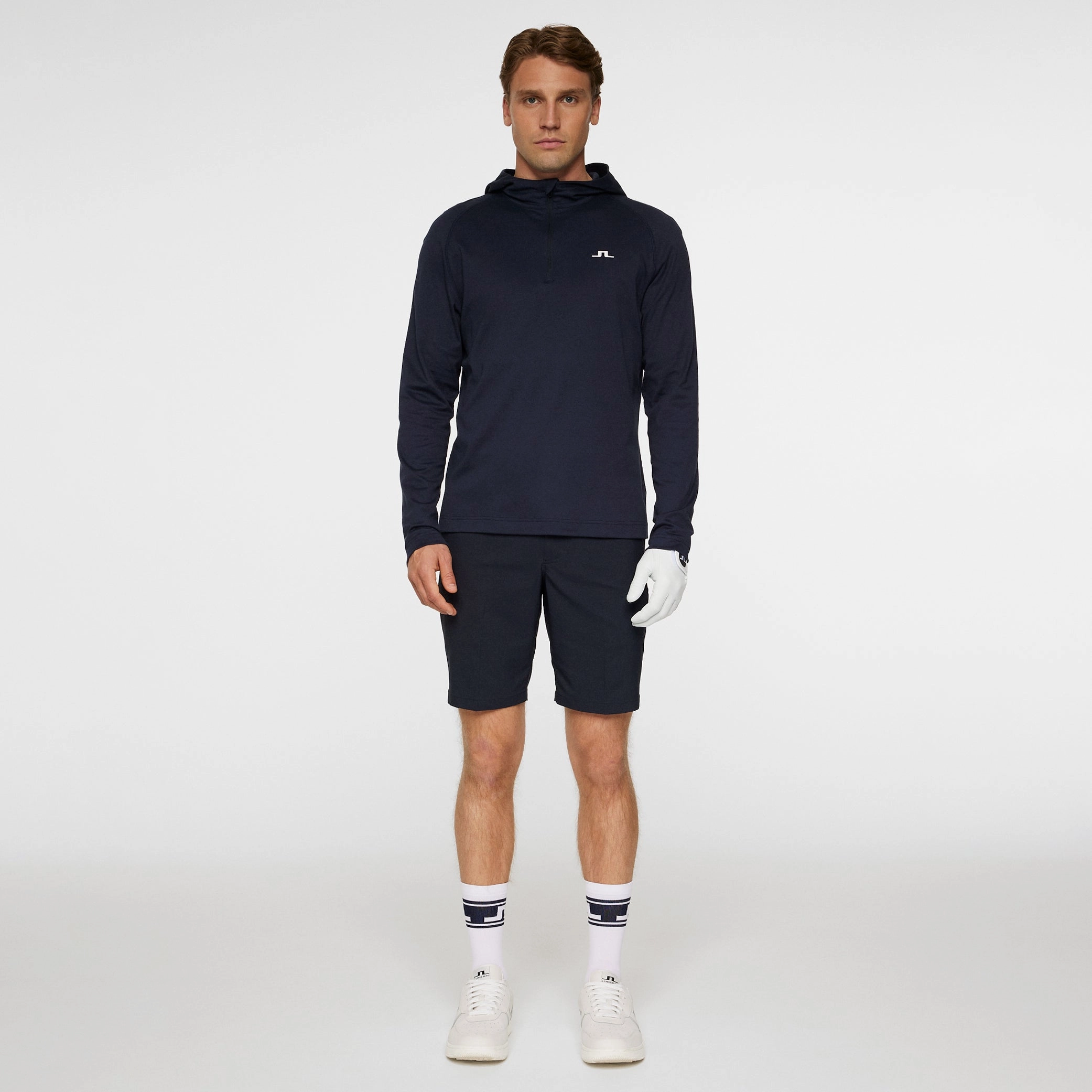 Mario Quarter Zip Hoodie JL Navy J.Lindeberg Golfwear for Men