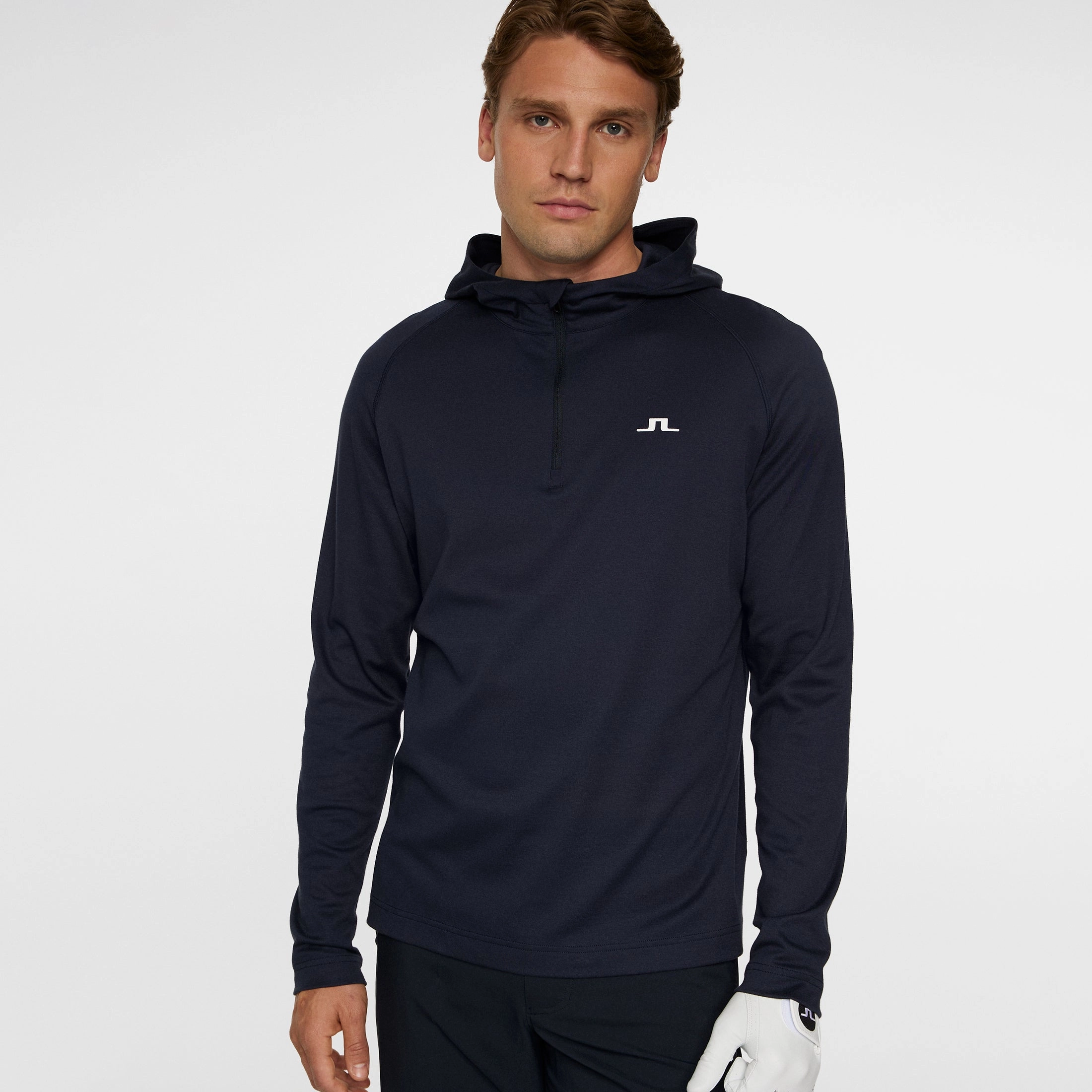 Mario Quarter Zip Hoodie JL Navy J.Lindeberg Golfwear for Men