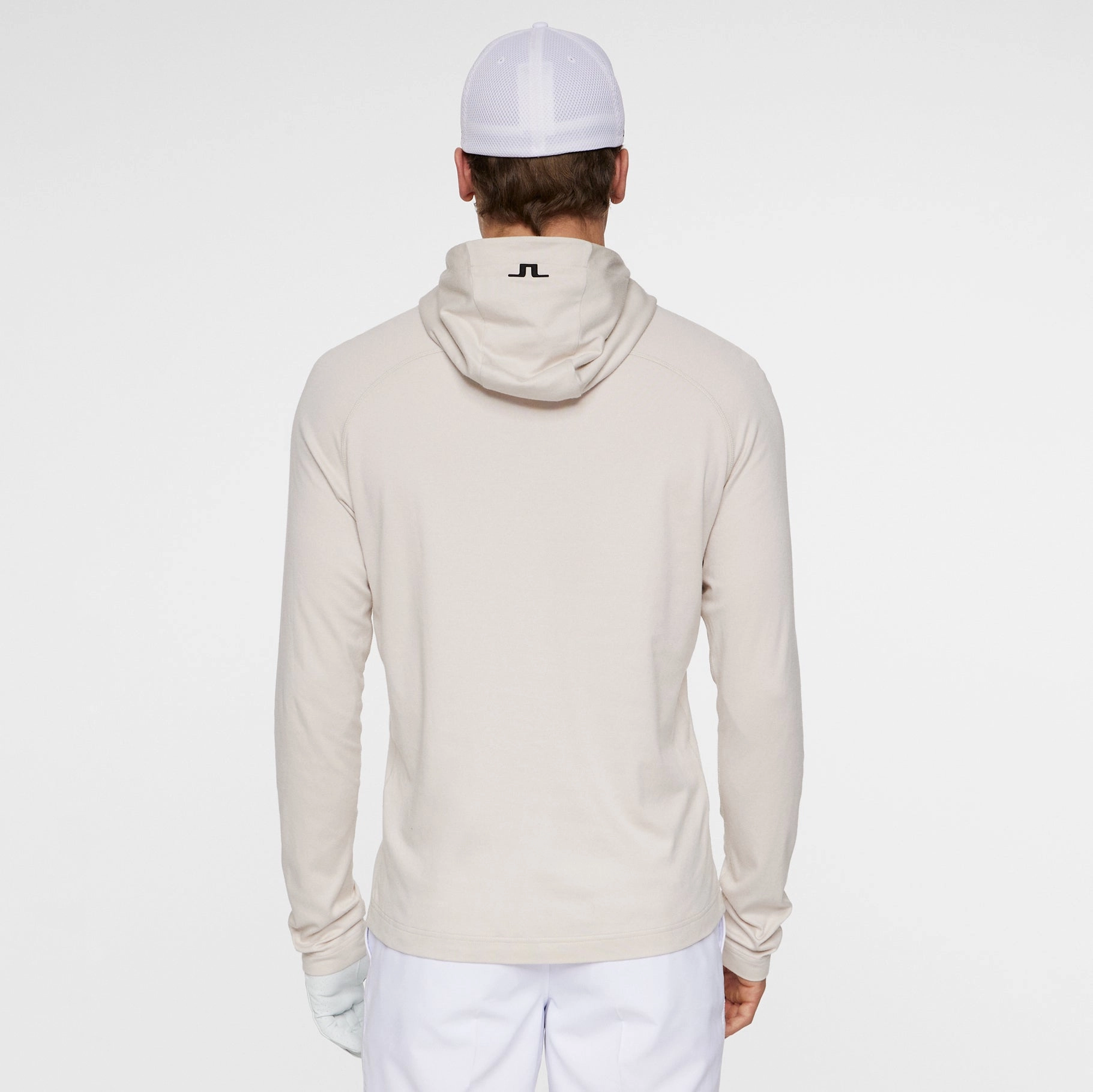 Mario Quarter Zip Hoodie Moonbeam J.Lindeberg Golfwear for Men