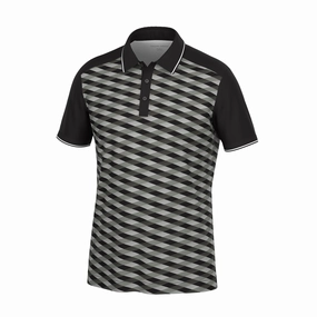 Marlon VENTIL8  Polo Black/Sharkskin Galvin Green men's golf outerwear