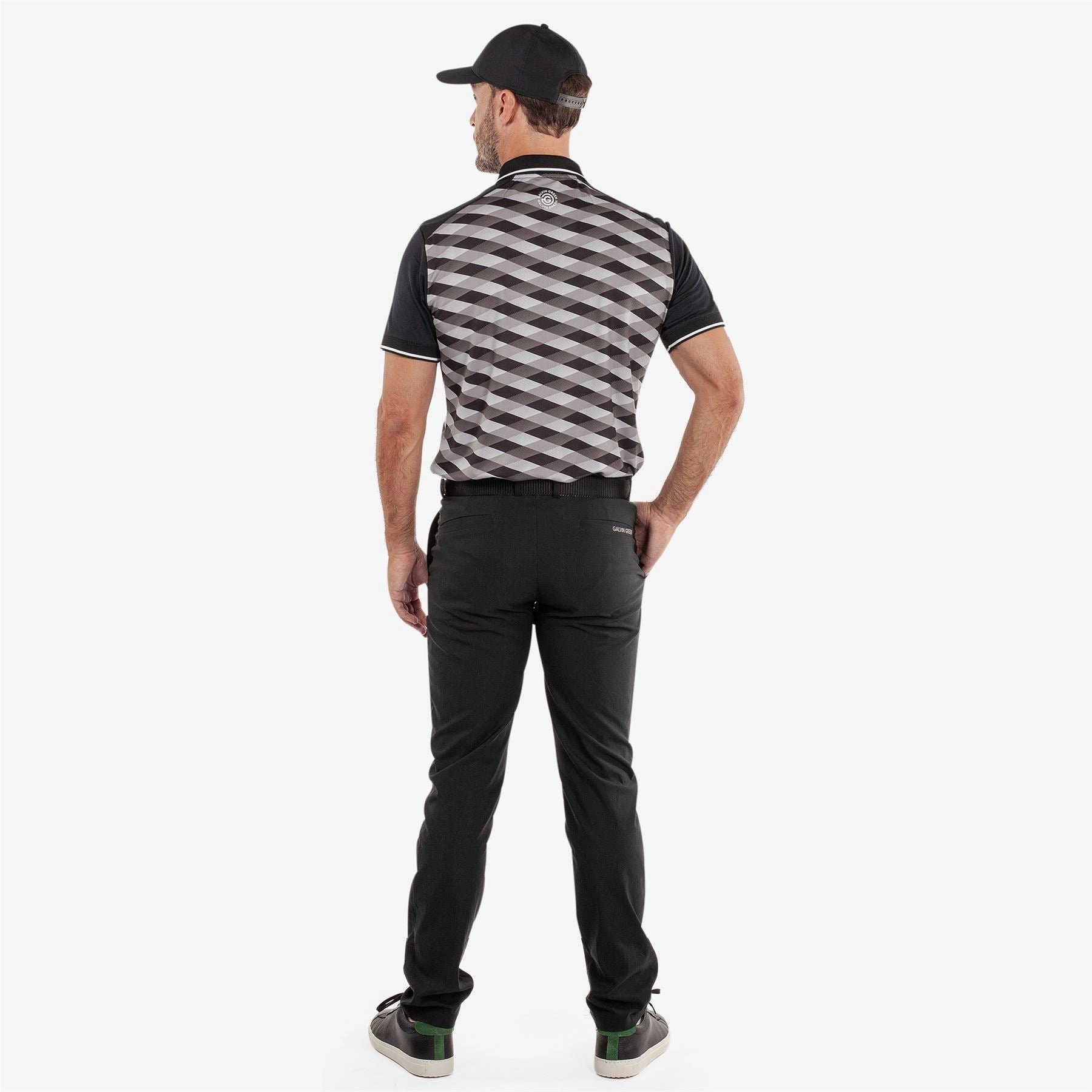 Marlon VENTIL8  Polo Black/Sharkskin Galvin Green Men's Apparel
