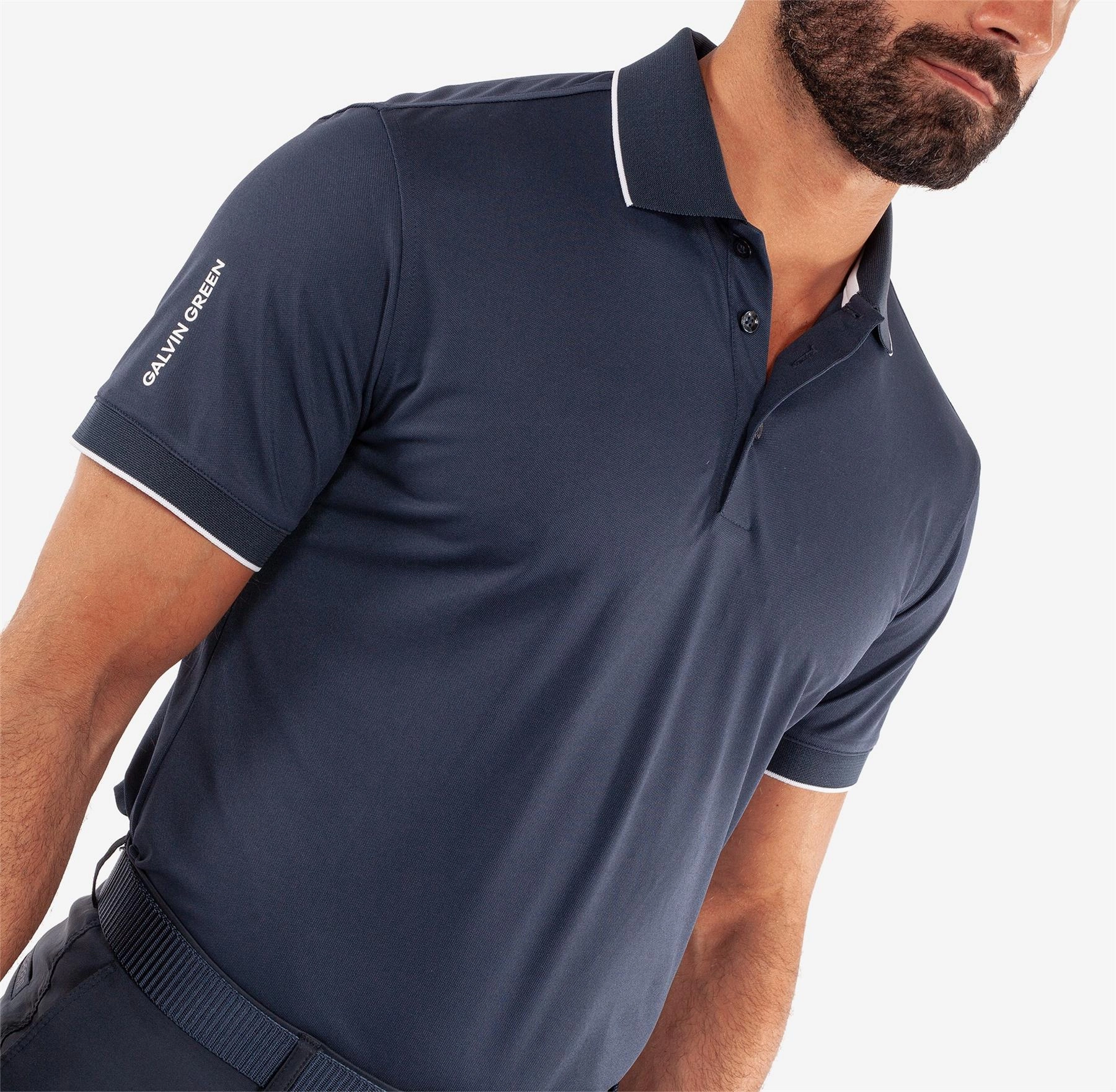 Marty VENTIL8  Polo Navy Galvin Green Men's Apparel