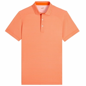MATTR Bay Polo White Glow/Rickie Orange Puma men's athletic clothing
