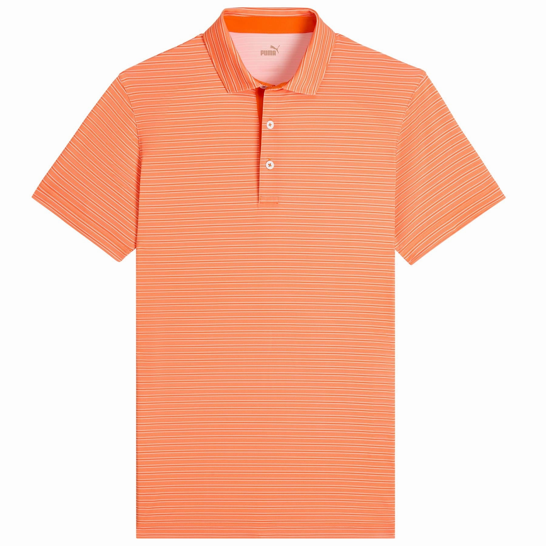 MATTR Bay Polo White Glow/Rickie Orange Puma men's athletic clothing