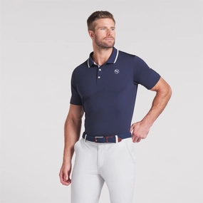 MATTR Elevated Solid Polo Deep Navy Puma men's athletic clothing
