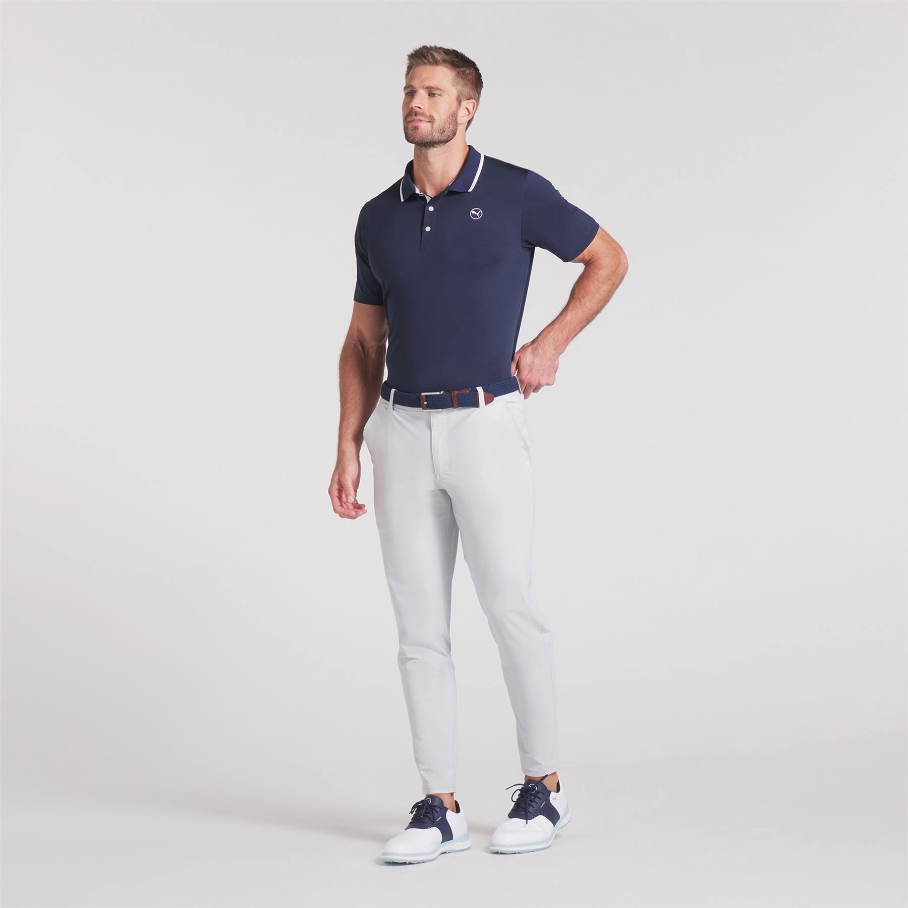 MATTR Elevated Solid Polo Deep Navy Puma Men's Sportswear