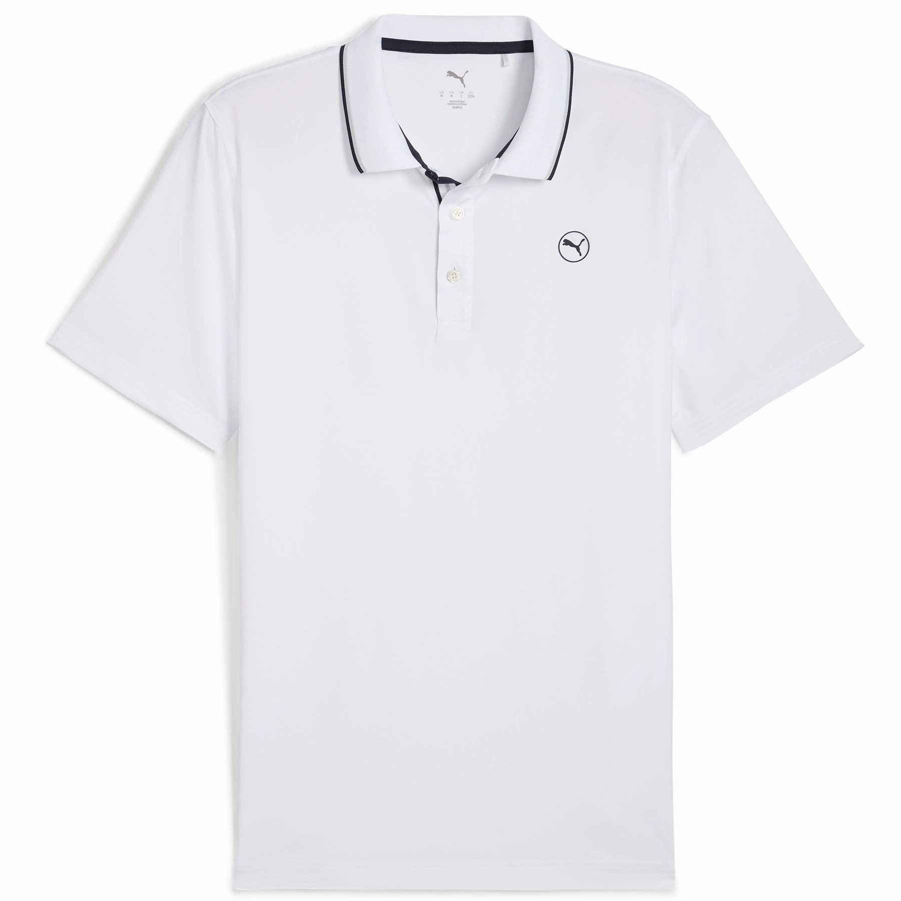 MATTR Elevated Solid Polo White Glow Puma Men's Sportswear