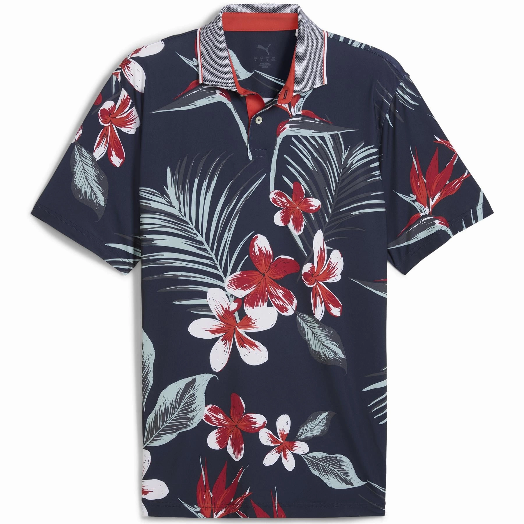 MATTR Luau Polo Deep Navy/Red Fire Puma Men's Sportswear