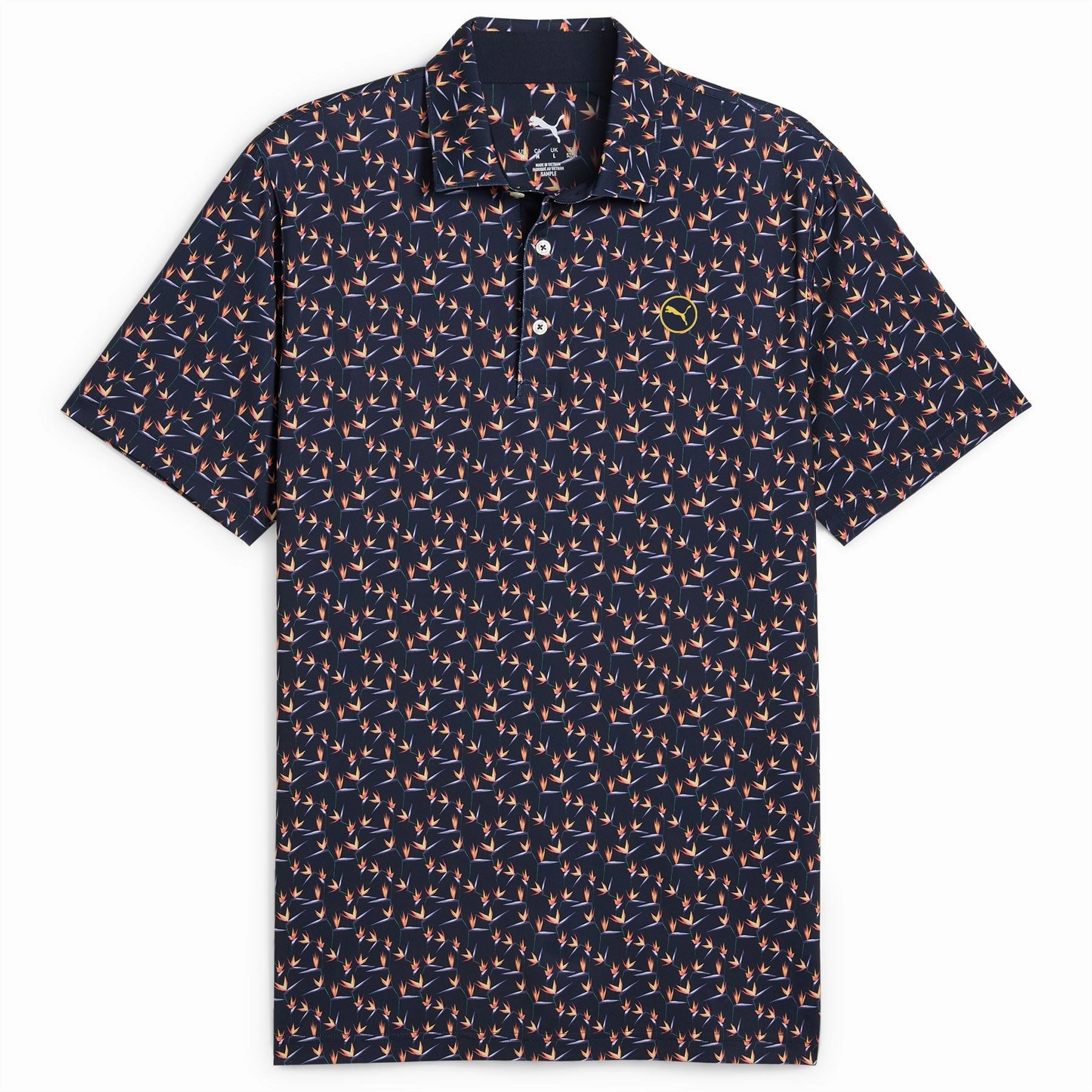 MATTR Paradise Polo Deep Navy/Sunny Yellow Puma Men's Sportswear