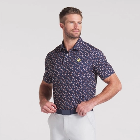 MATTR Paradise Polo Deep Navy/Sunny Yellow Puma men's athletic clothing