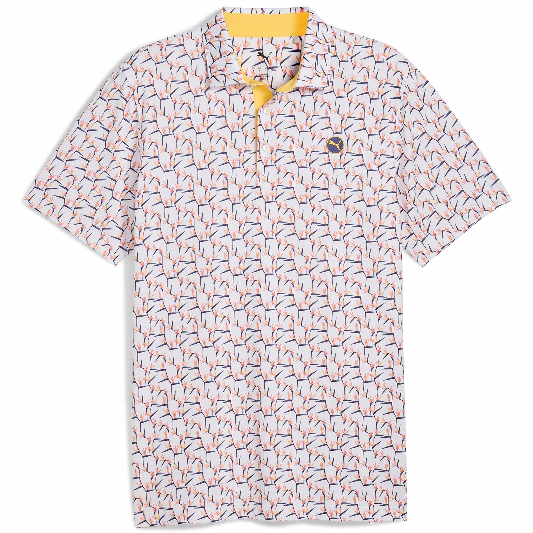 MATTR Paradise Polo White Glow/Sunny Yellow Puma Men's Sportswear