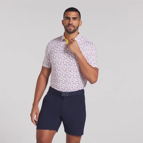MATTR Paradise Polo White Glow/Sunny Yellow Puma men's athletic clothing