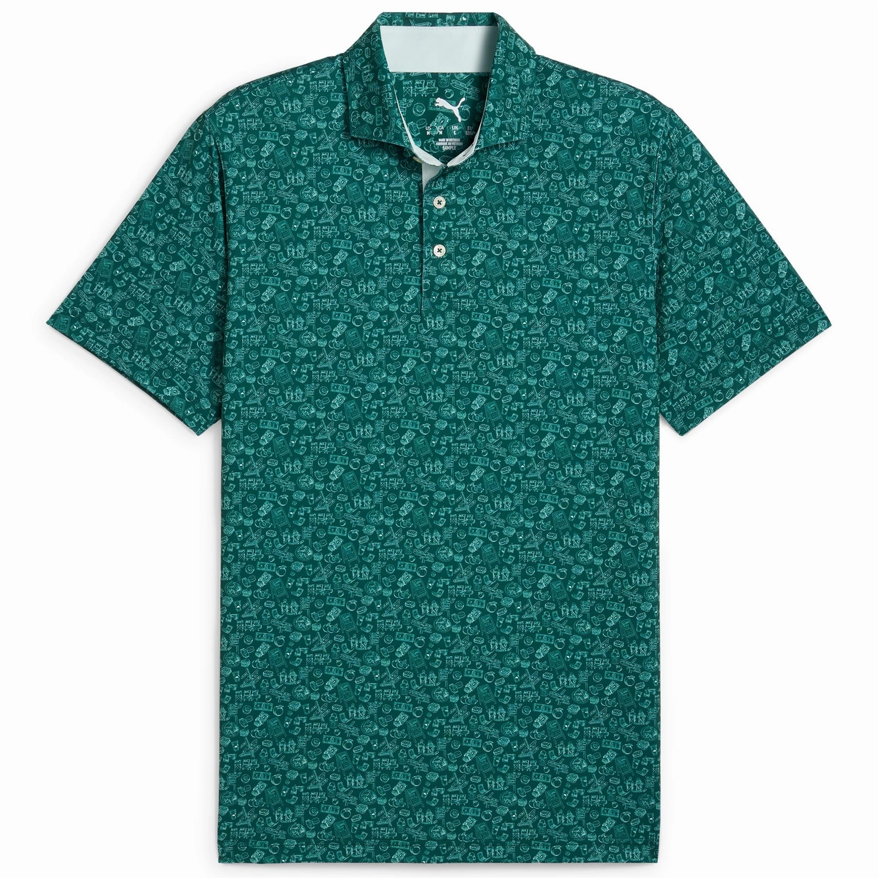 MATTR Peach Stand Polo Dark Myrtle Puma Men's Sportswear