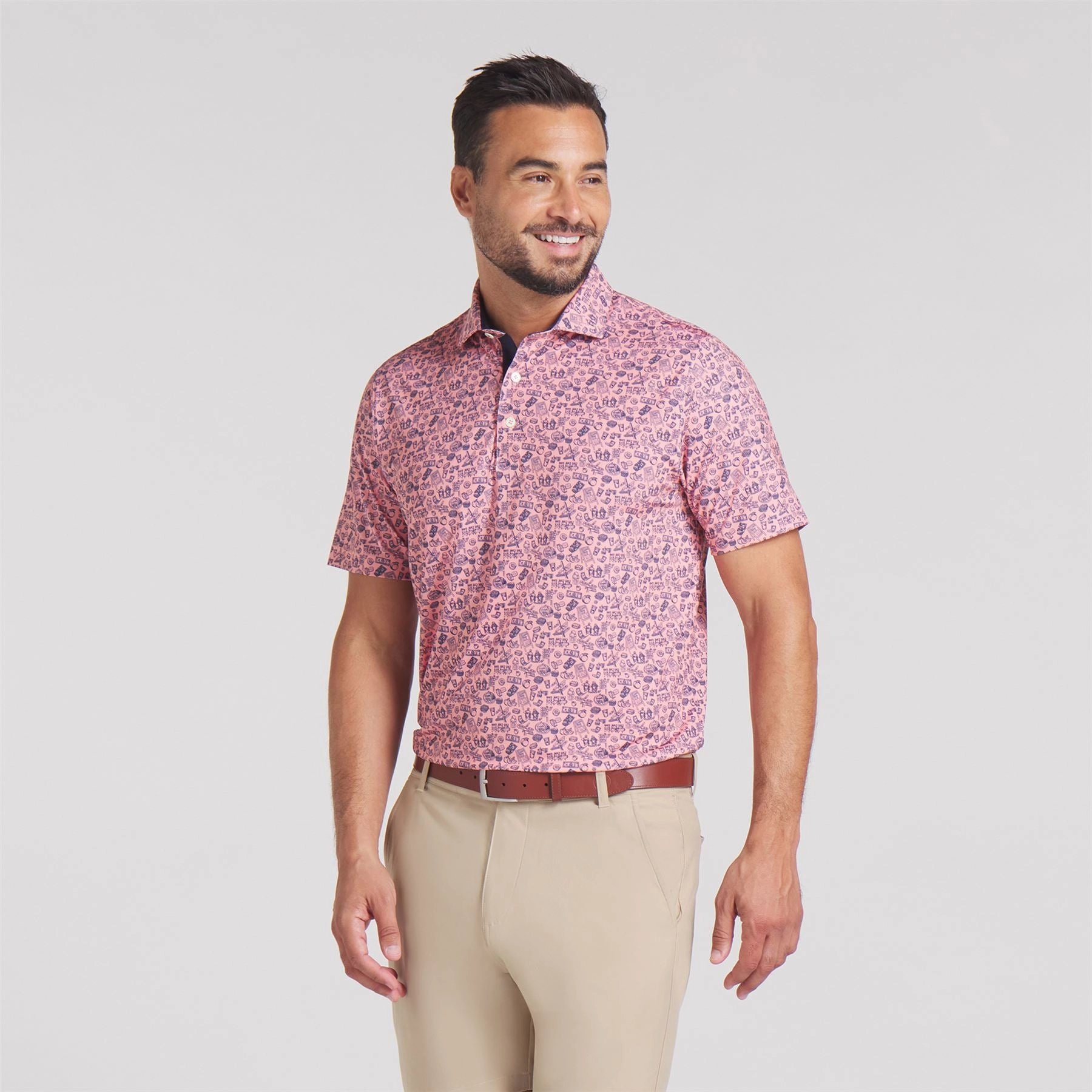 MATTR Peach Stand Polo Pink Fruit Puma men's athletic clothing