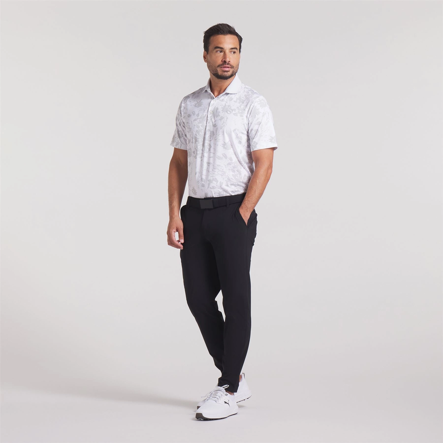 MATTR Rose Polo White Glow/Ash Grey Puma Men's Sportswear