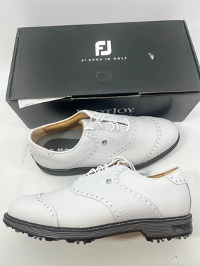 Max Comfort Footjoy Myjoys Premiere Series Wilcox Golf Shoes White Custom Gator 6.5 Wide Grip Ready On-The-Go Shoes, Faux Fur Slippers, Fashionable Active Shoes