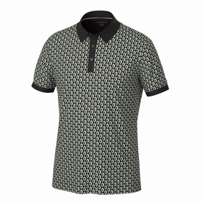 Maxwell VENTIL8  Polo Black/Fresh Green Galvin Green men's golf outerwear
