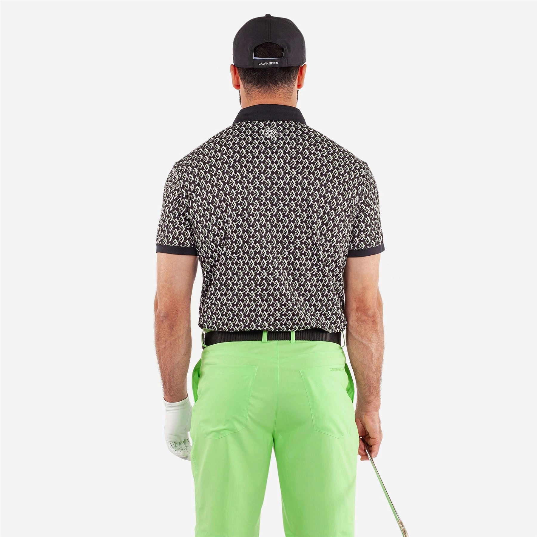 Maxwell VENTIL8  Polo Black/Fresh Green Galvin Green Men's Apparel