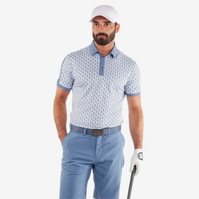 Maxwell VENTIL8  Polo Moonlight Blue/White Galvin Green men's golf outerwear