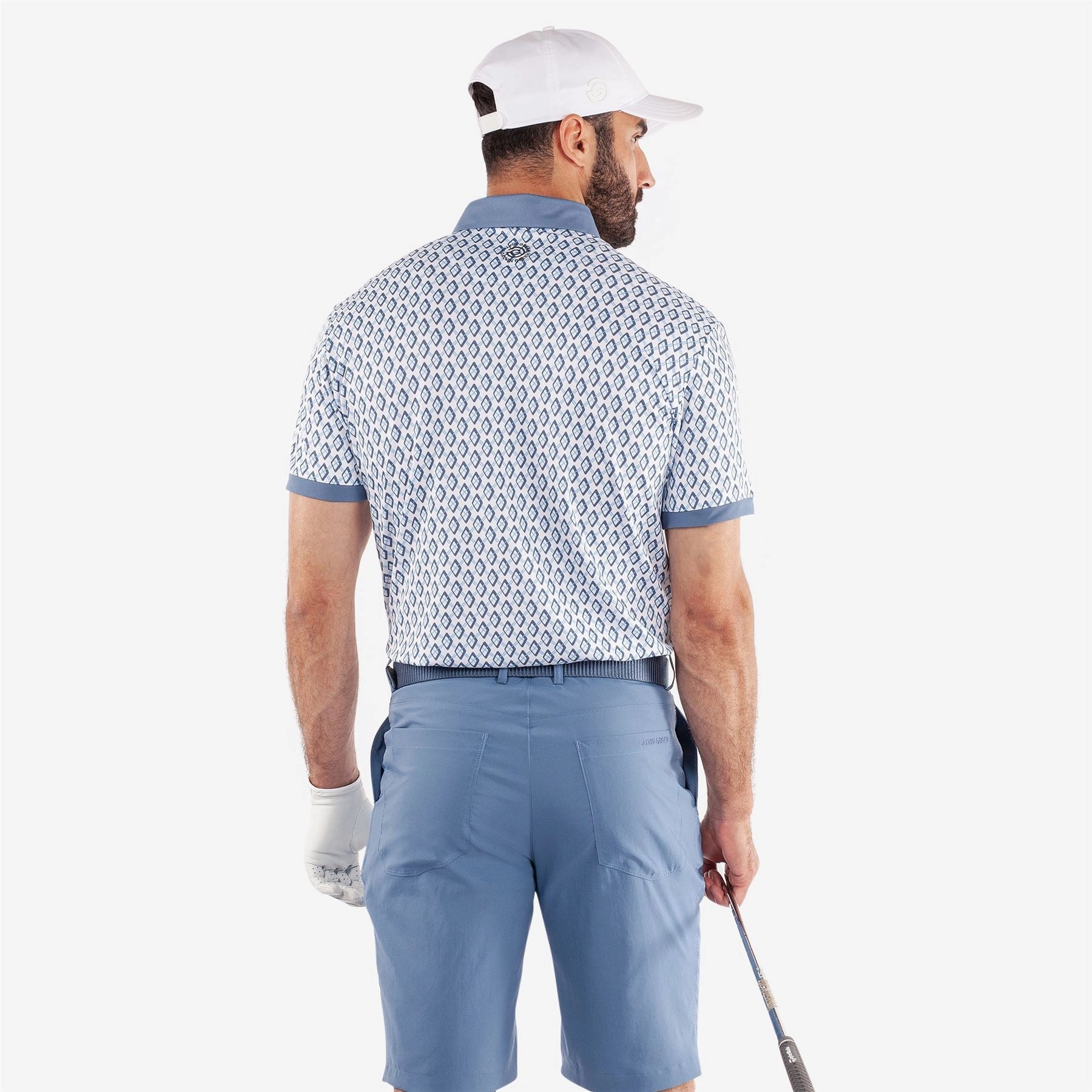 Maxwell VENTIL8  Polo Moonlight Blue/White Galvin Green Men's Apparel