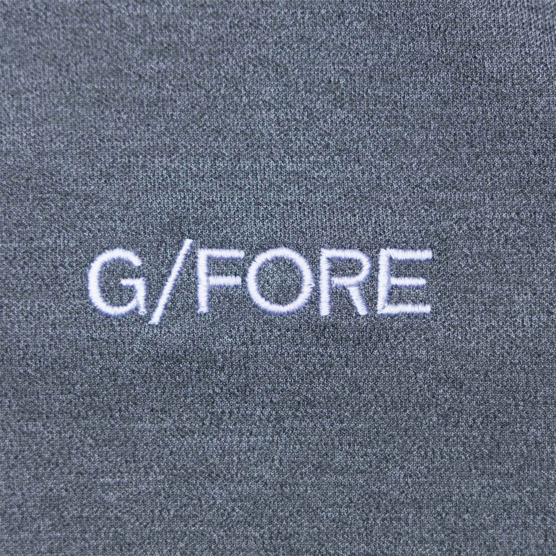 Melange Rib Gusset Tech Pique Embroidered Polo Heather Grey G/Fore Men's Fashion