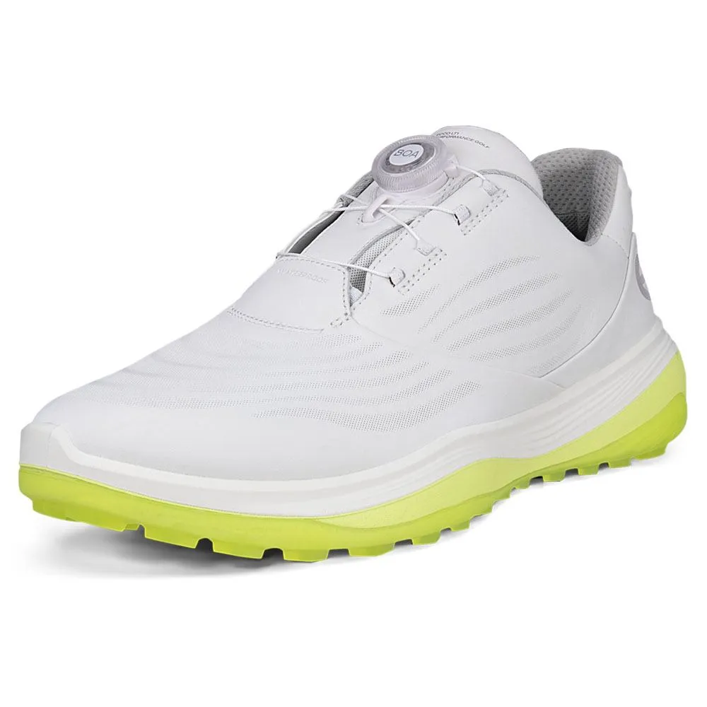 Lace-Up Sneakers ECCO LT1 BOA Spikeless Golf Shoes White - FW24 Men Minimal Sneakers