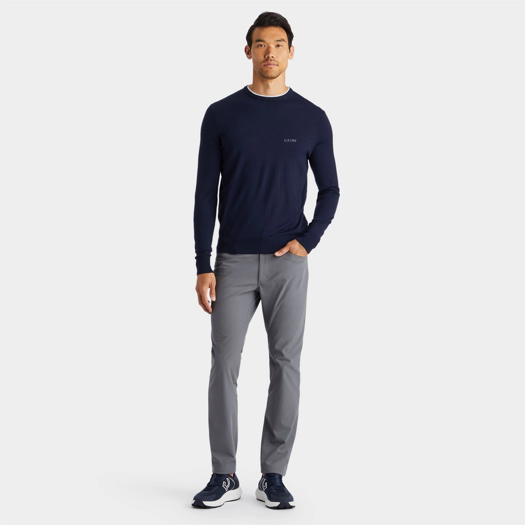 Merino Wool Blend Embroidered Tailored Fit Jumper Twilight G/Fore Men's Fashion