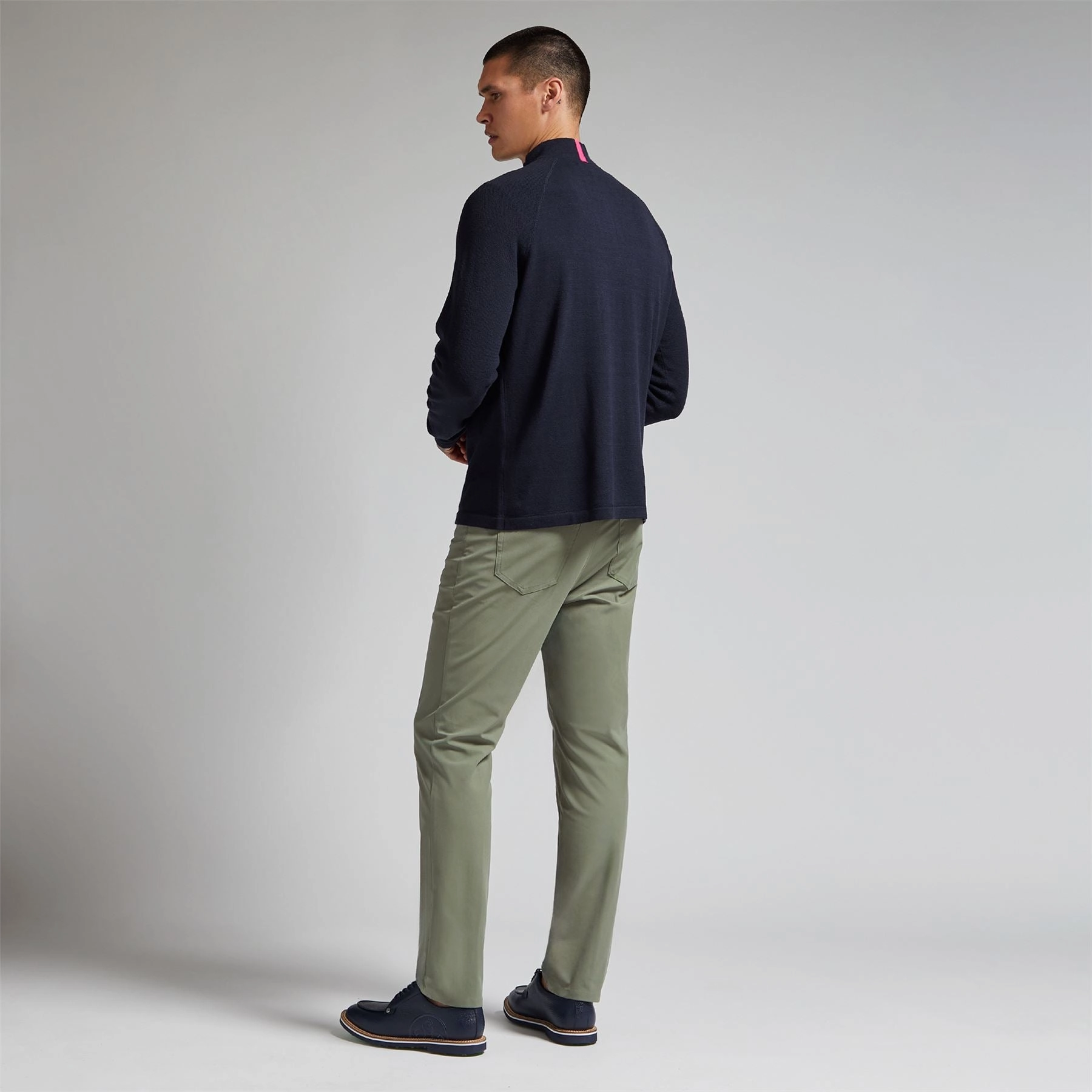 Merino Wool Blend Raglan Quarter Zip Mid Layer Twilight G/Fore Men's Fashion