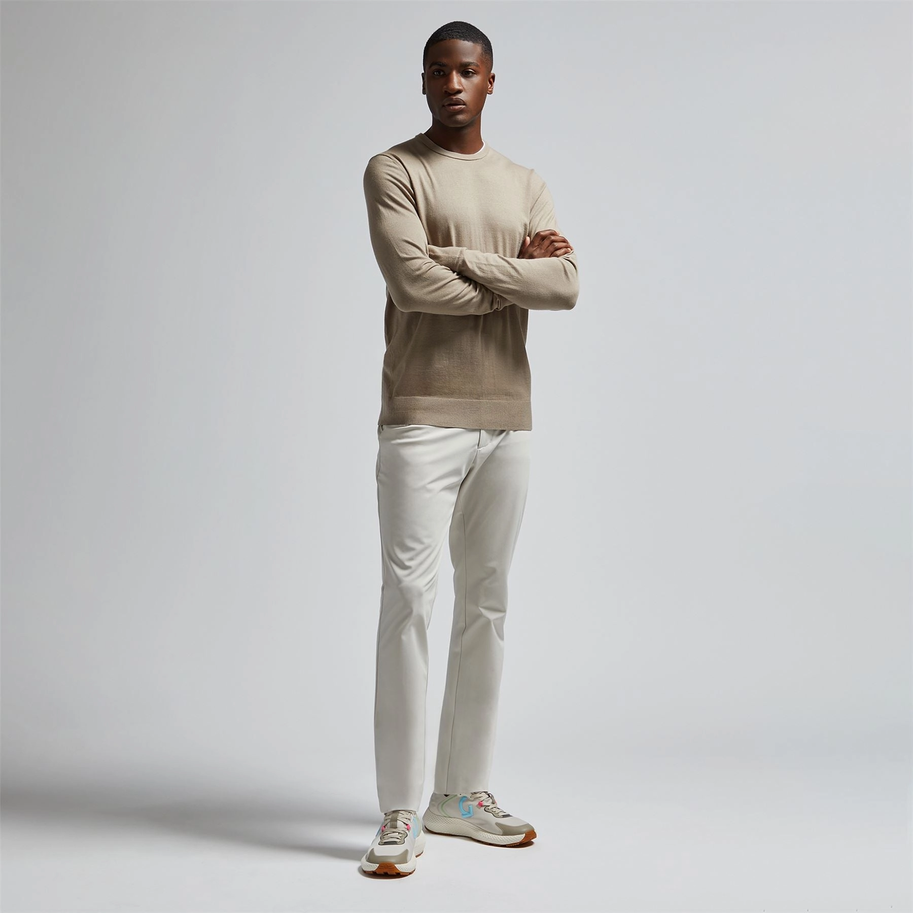 Merino Wool Crew Neck Jumper Dune G/Fore Men's Fashion
