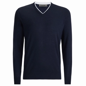 Merino Wool V-Neck Jumper Twilight G/Fore men's golf fashion