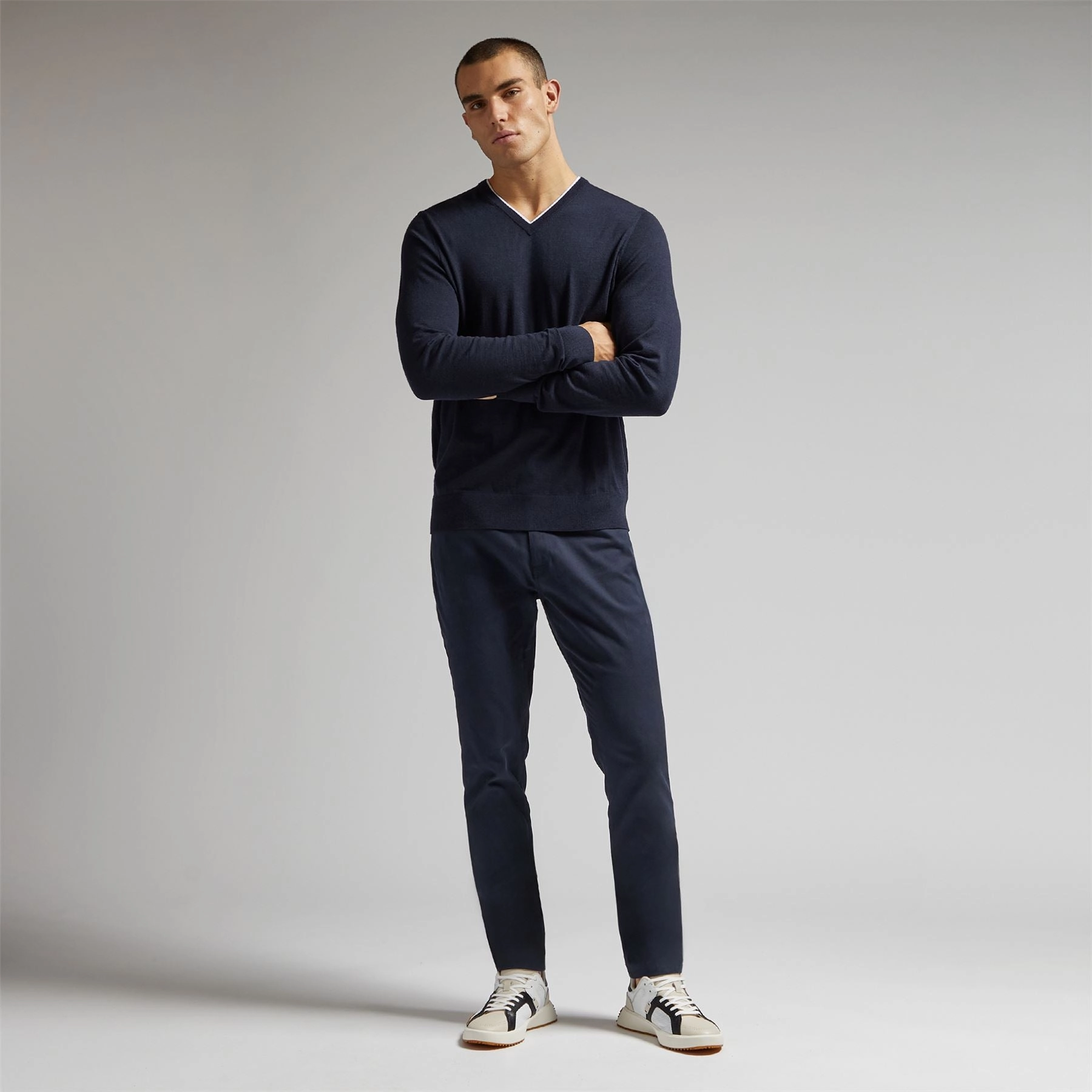 Merino Wool V-Neck Jumper Twilight G/Fore Men's Fashion