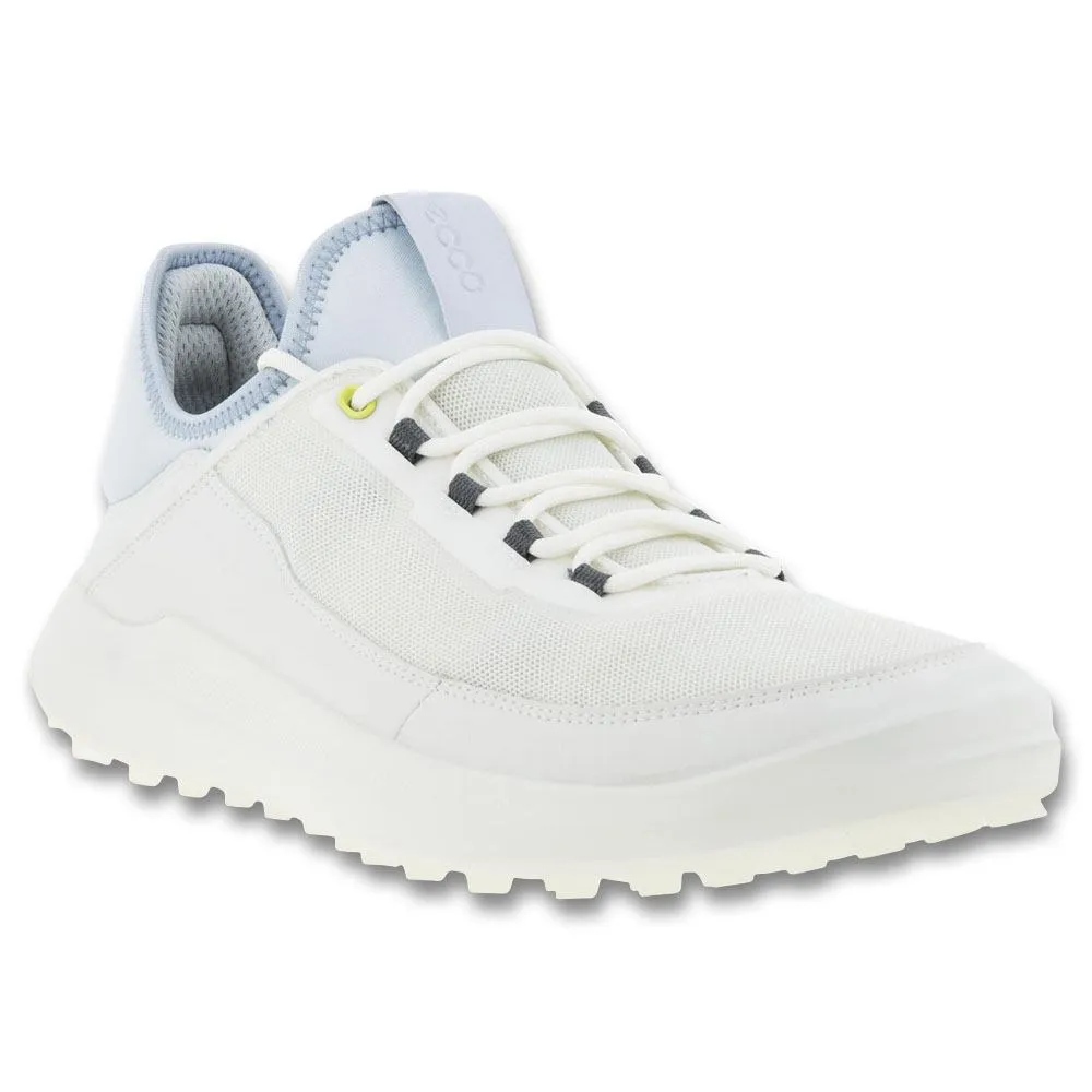 On-Feet Lifestyle Shot ECCO Core Mesh Spikeless Golf Shoes White/Air - 22 Men Durable Construction Shoes
