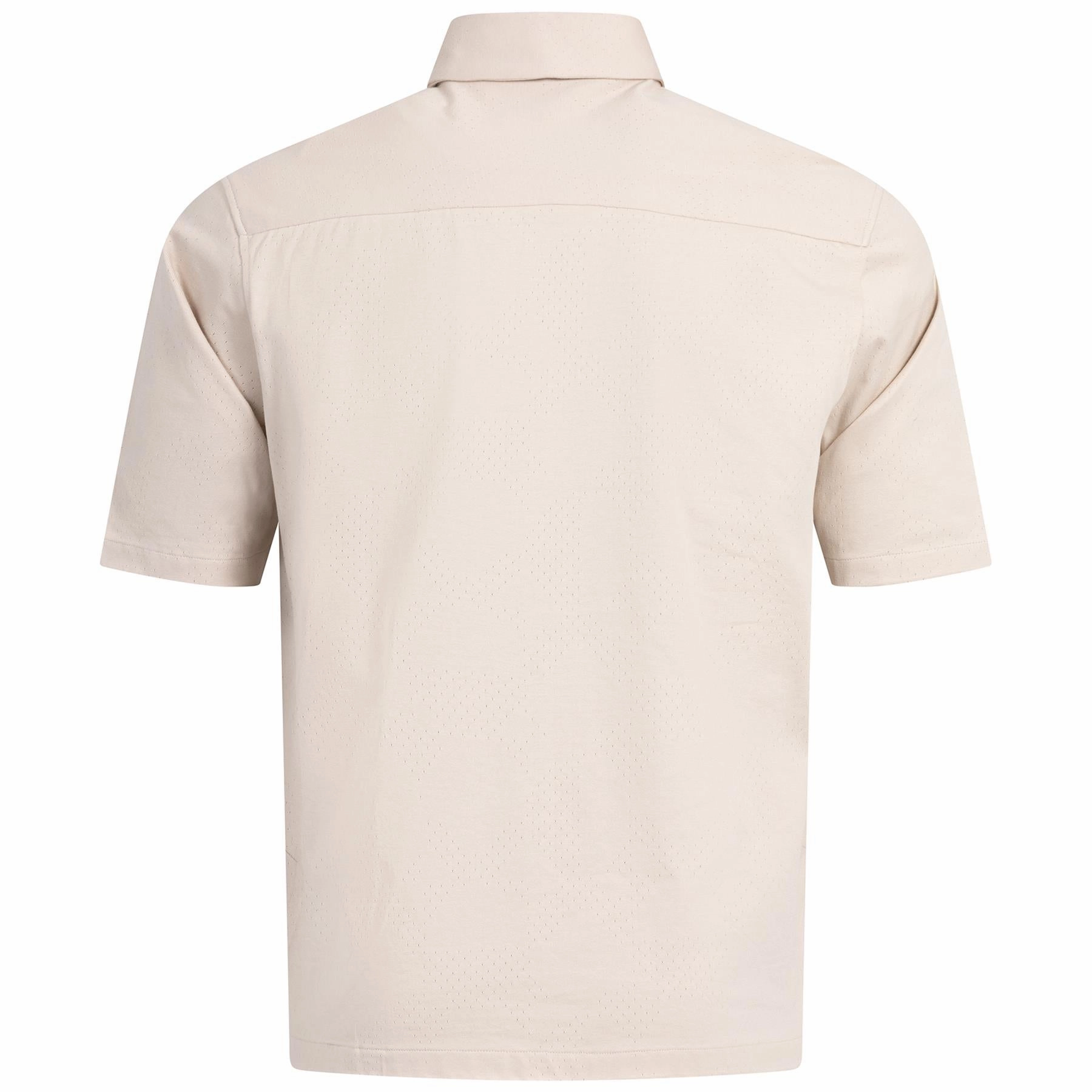 Mesh Heritage Shirt Open Beige Boss Men's Fashion