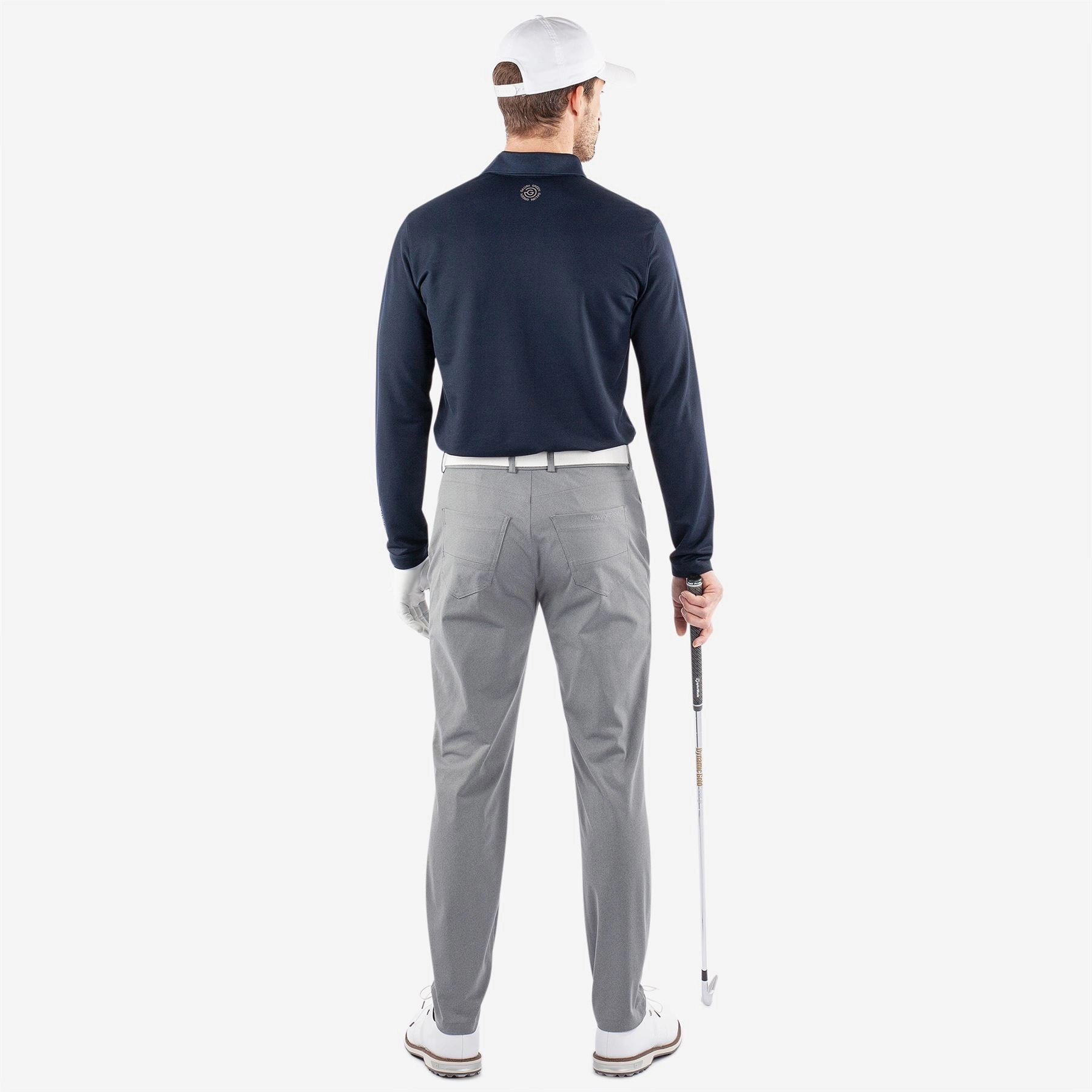 Michael VENTIL8  LS Polo Navy Galvin Green Men's Apparel