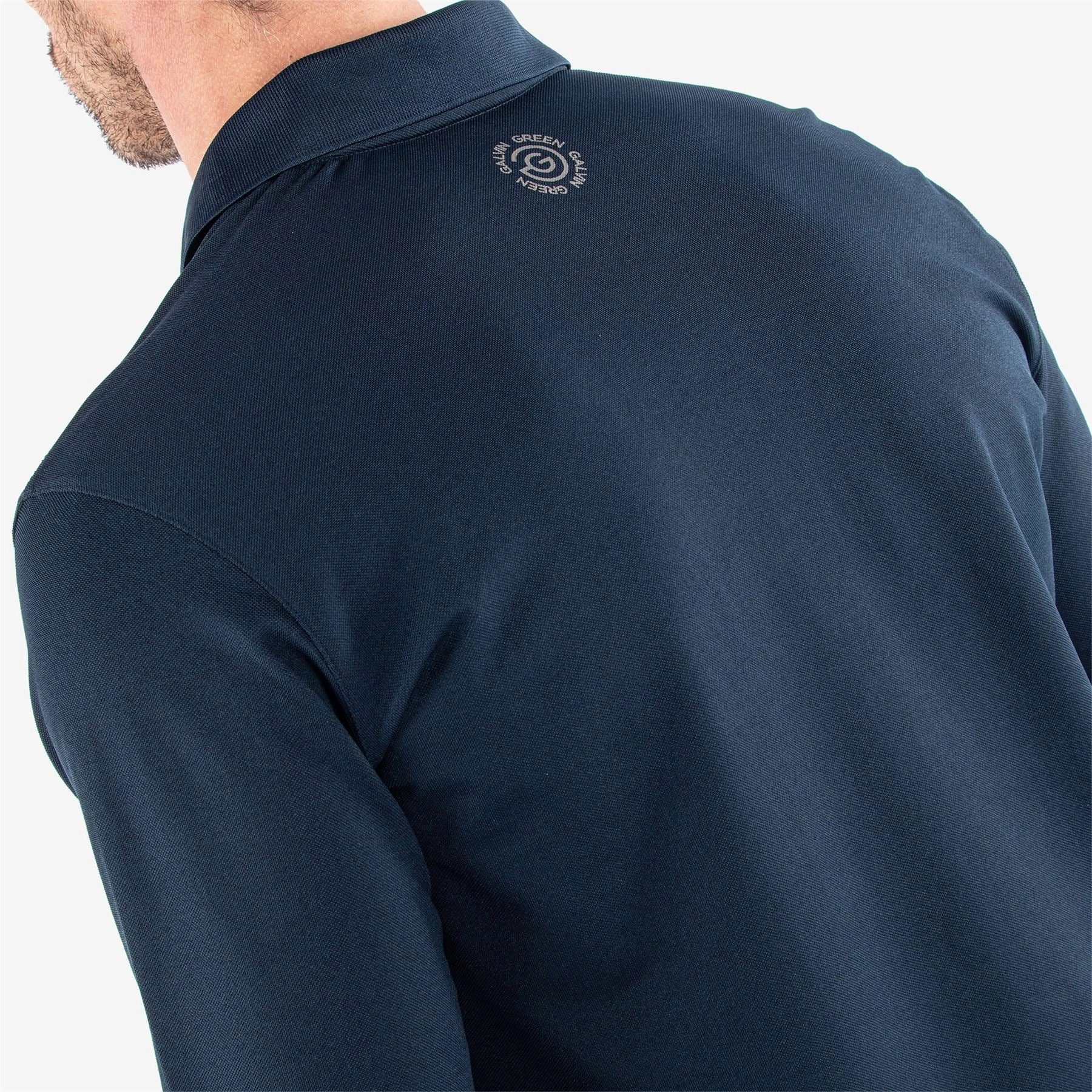 Michael VENTIL8  LS Polo Navy Galvin Green Men's Apparel
