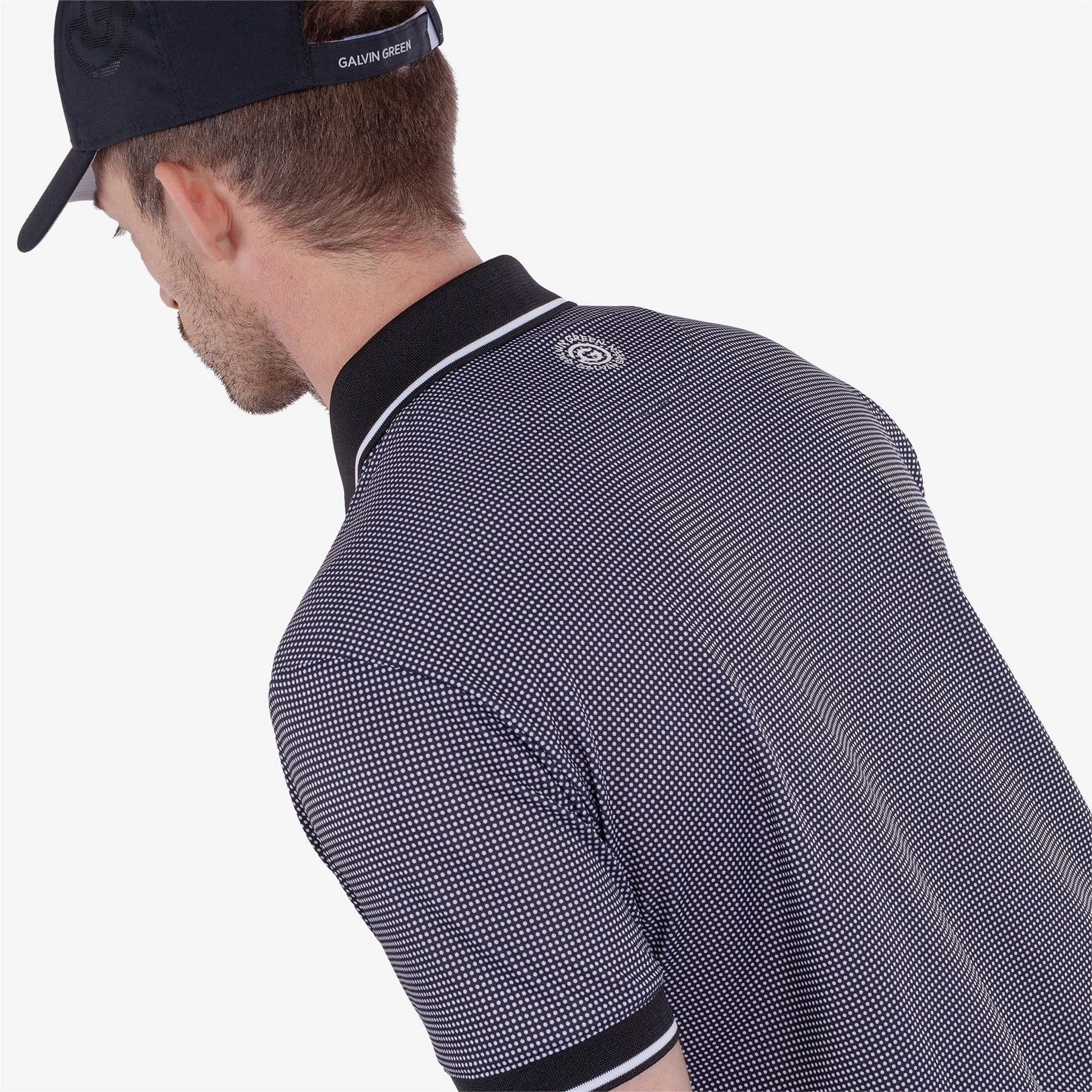 Miller Ventil8  Polo Black/White Galvin Green Men's Apparel