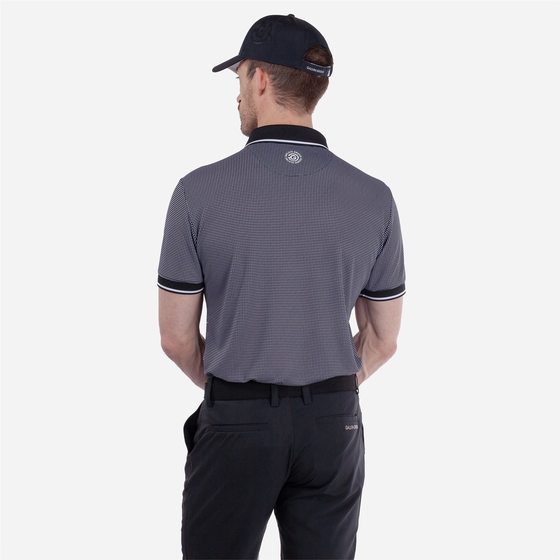 Miller Ventil8  Polo Black/White Galvin Green Men's Apparel
