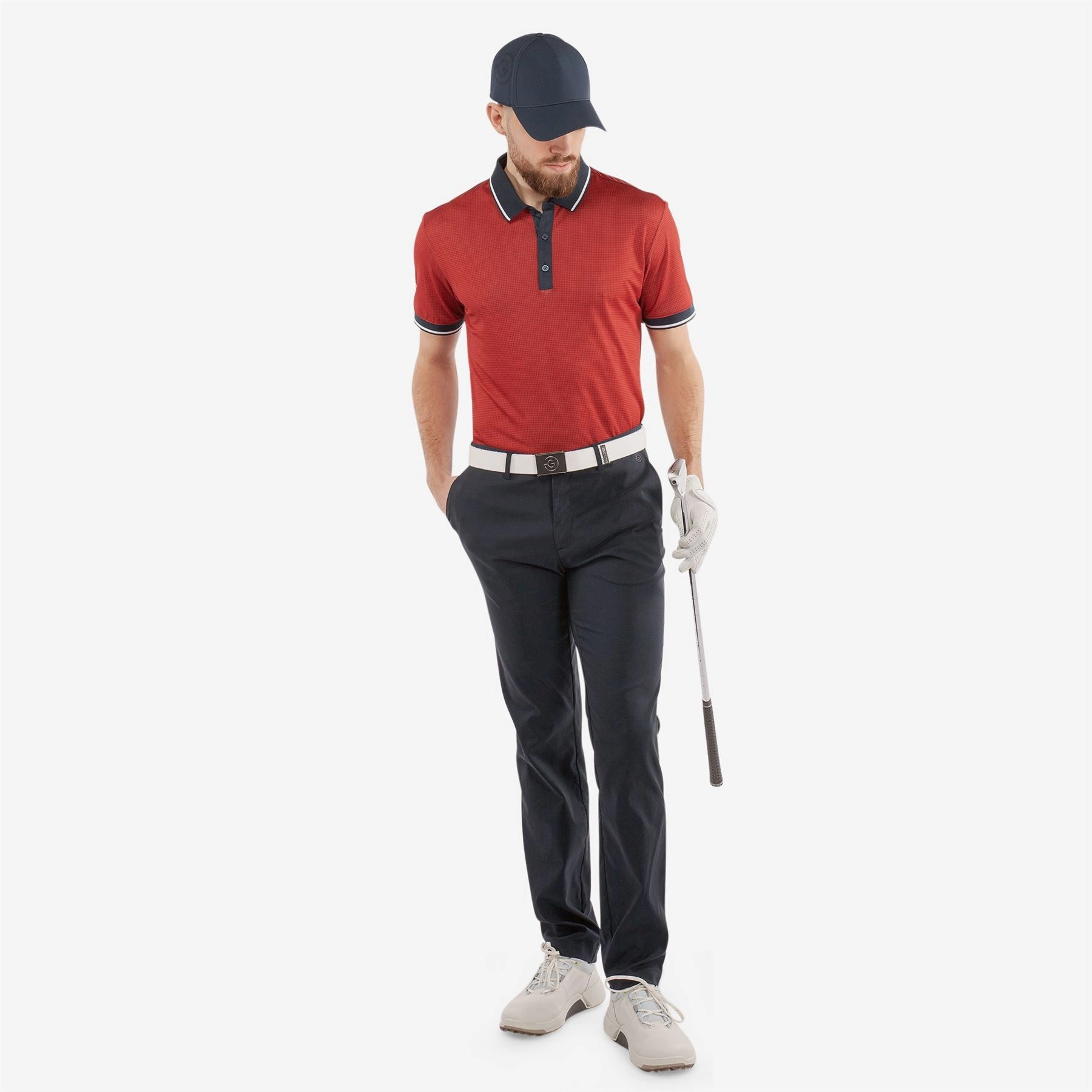 Miller Ventil8  Polo Red/Navy Galvin Green Men's Apparel