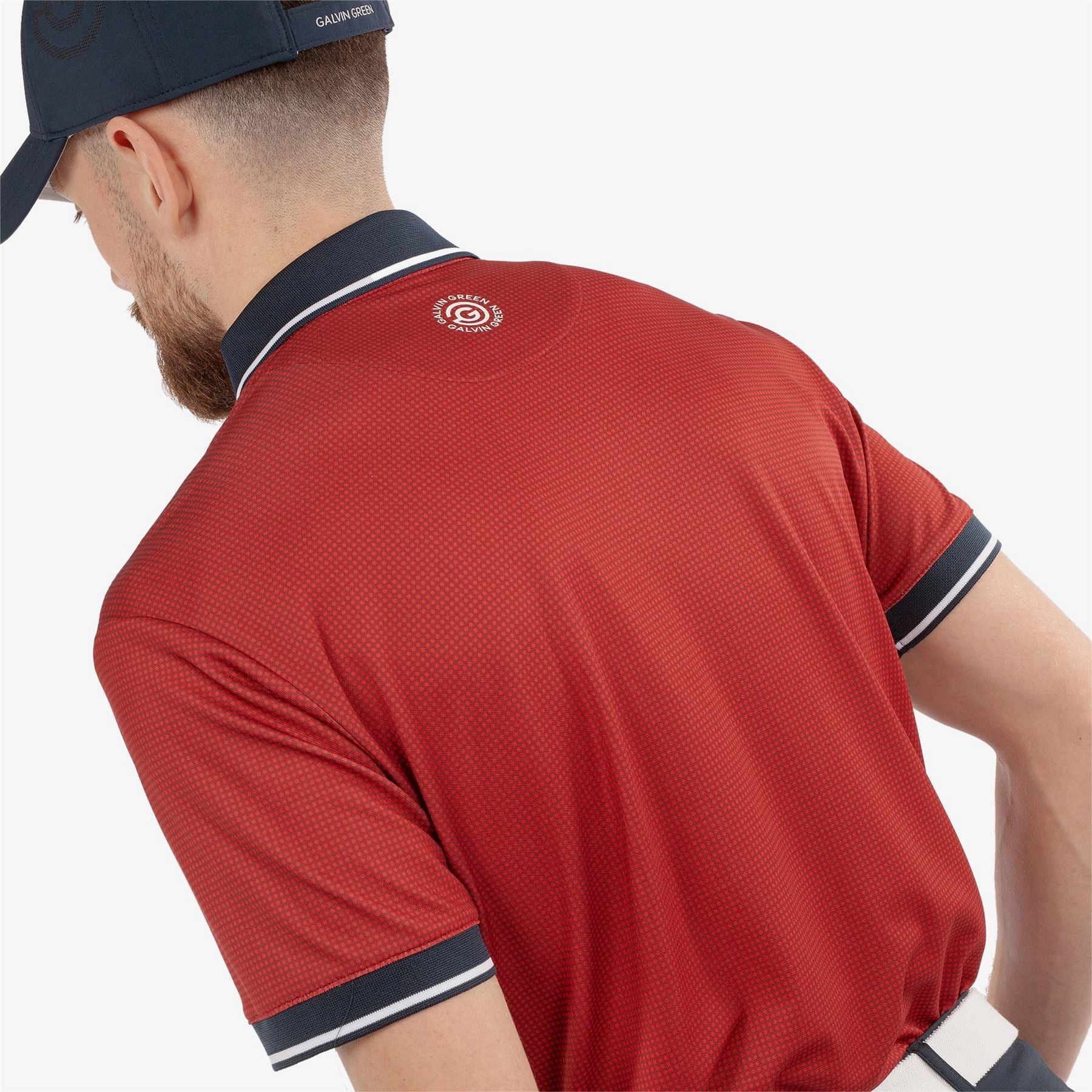 Miller Ventil8  Polo Red/Navy Galvin Green Men's Apparel