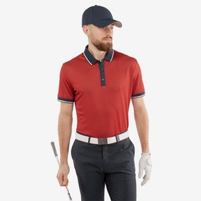 Miller Ventil8  Polo Red/Navy Galvin Green men's golf outerwear