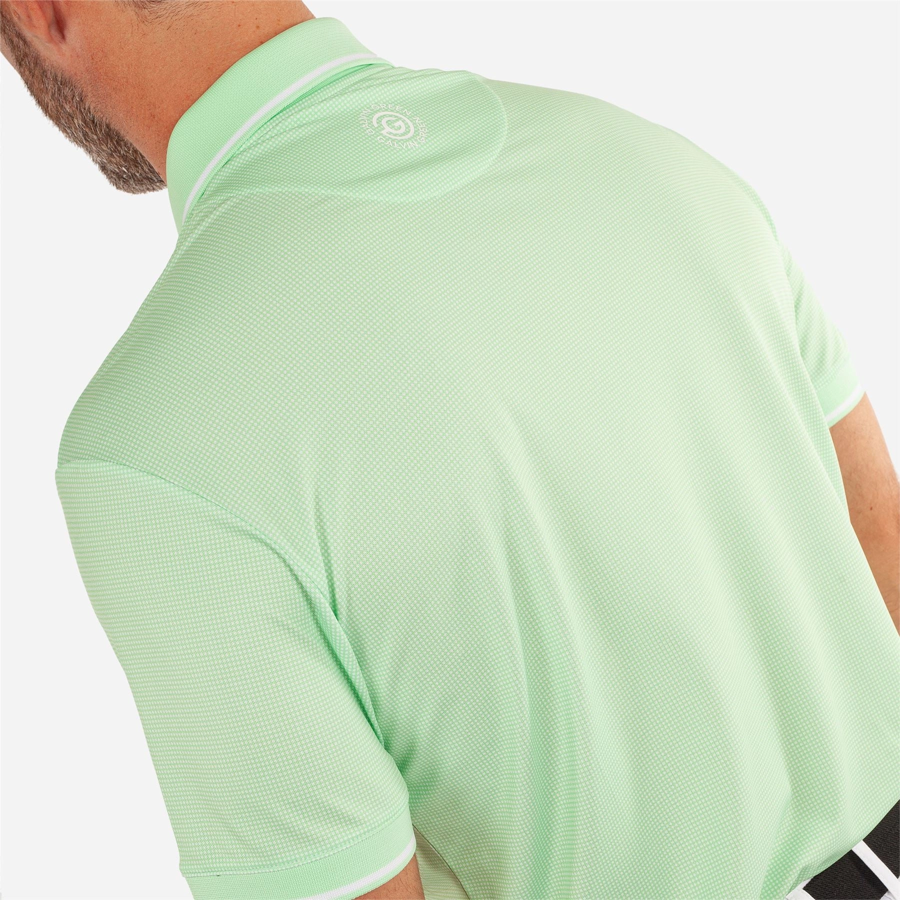 Miller VENTIL8  Polo White/Fresh Green Galvin Green Men's Apparel