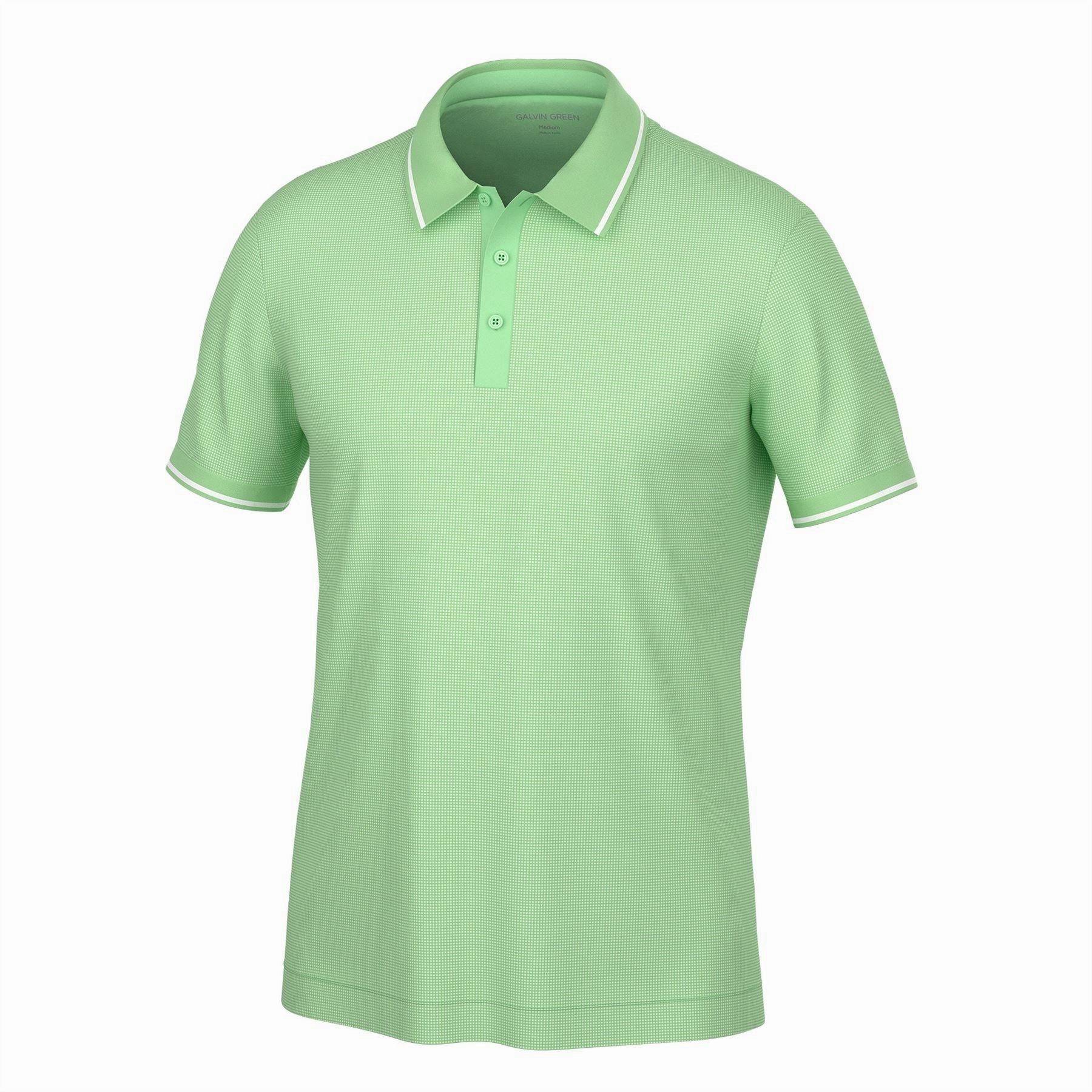 Miller VENTIL8  Polo White/Fresh Green Galvin Green Men's Apparel