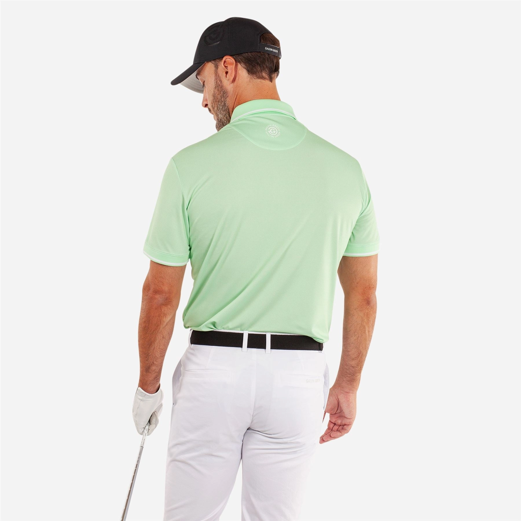 Miller VENTIL8  Polo White/Fresh Green Galvin Green Men's Apparel
